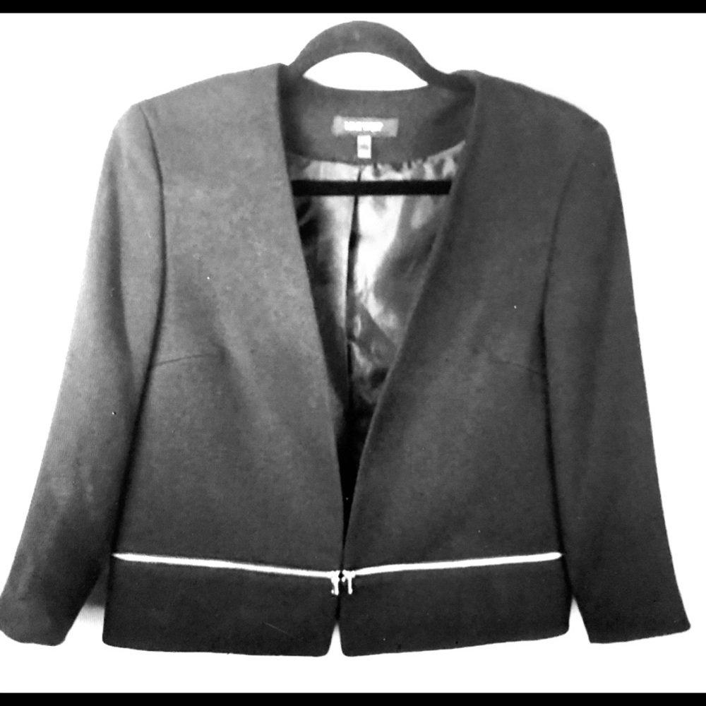Nine West Blazer Suit Jacket with Gold Zipper